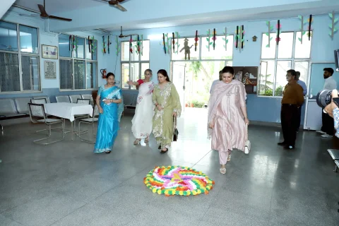 Chief guests and school leaders entering the BDRKA auditorium for the award ceremony