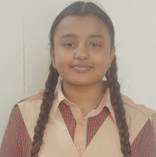 Nirmala Jangid — XII  —  SCIENCE topper at AJDG School, RBSE Board 2025-26 (96.00%)